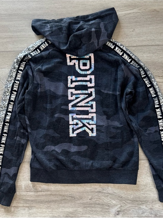PINK Victoria's Secret Tops - VS Victorias Secret Pink Camo Bling Zip Jacket Medium